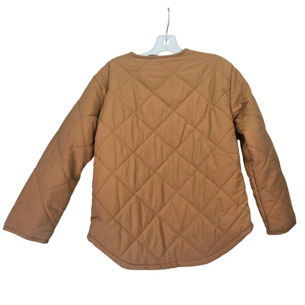 OshKosh B Gosh Girls‎ Quilted Jacket Size 6/6X Lightweight Brown Coat Kidcore